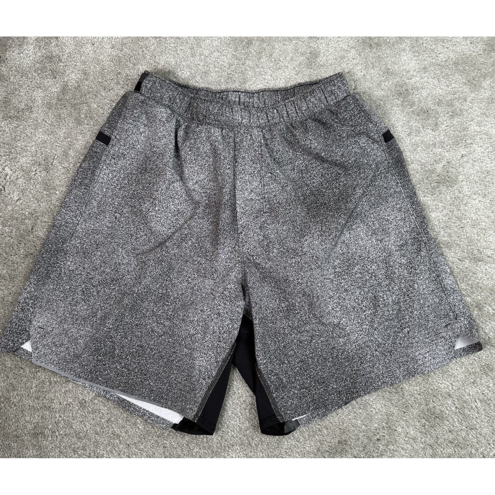 Lululemon Athletica Shorts Mens Small Gray Speckled Surge Brief‎ Running Track